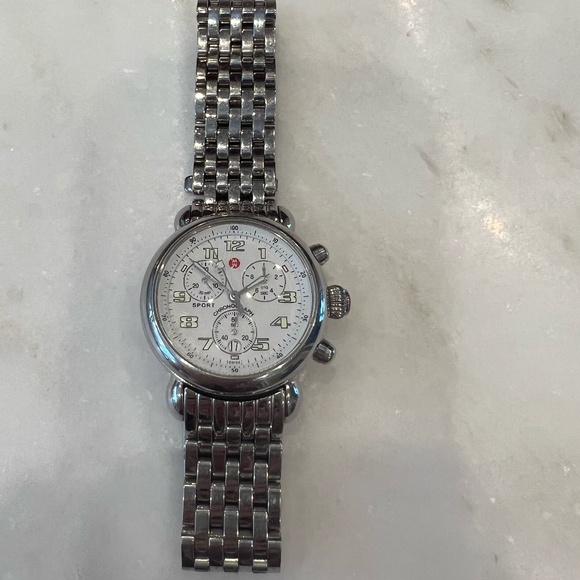 Michele Accessories - Michele Silver Chronograph Watch